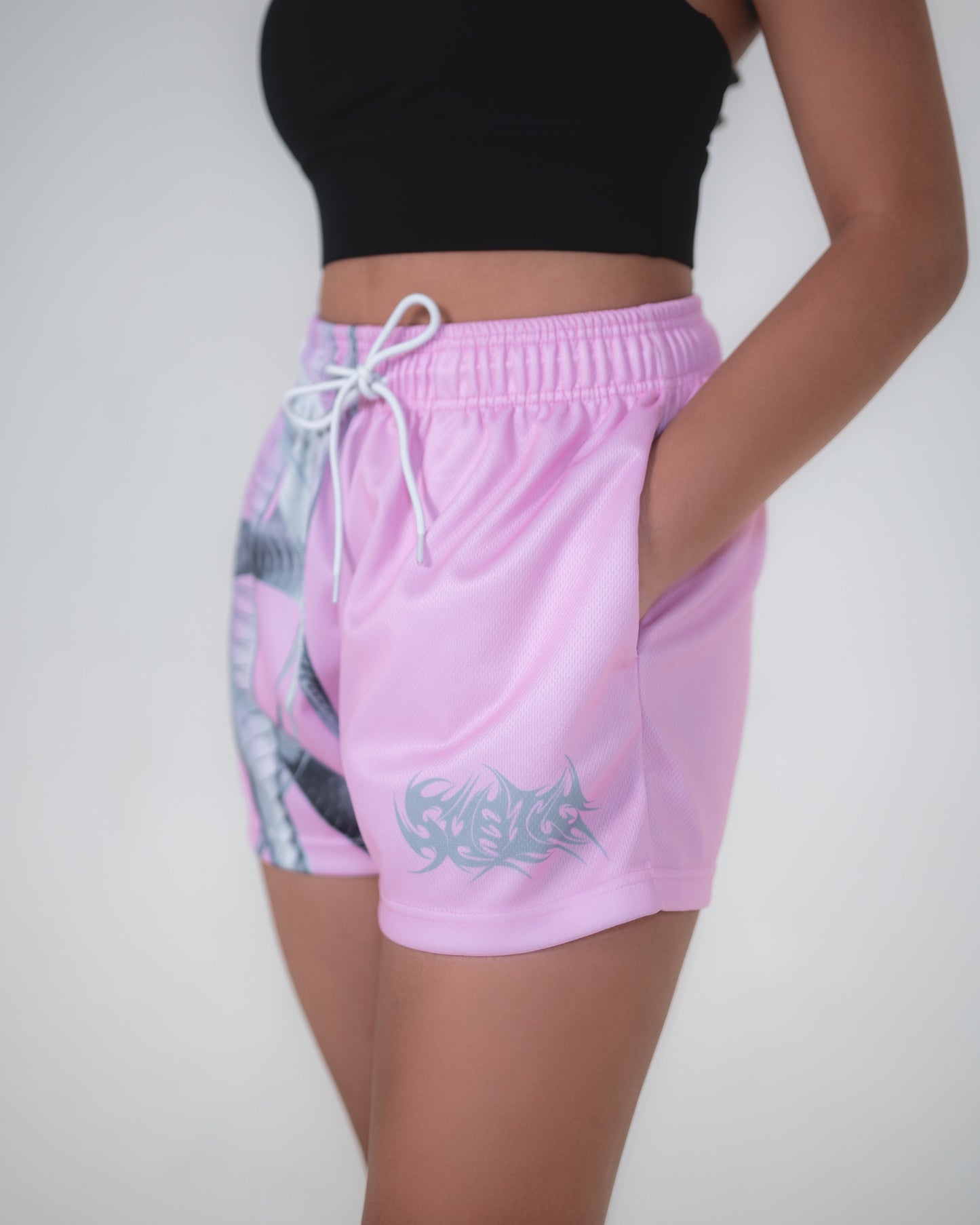 Women's Wireframe Pink Shorts