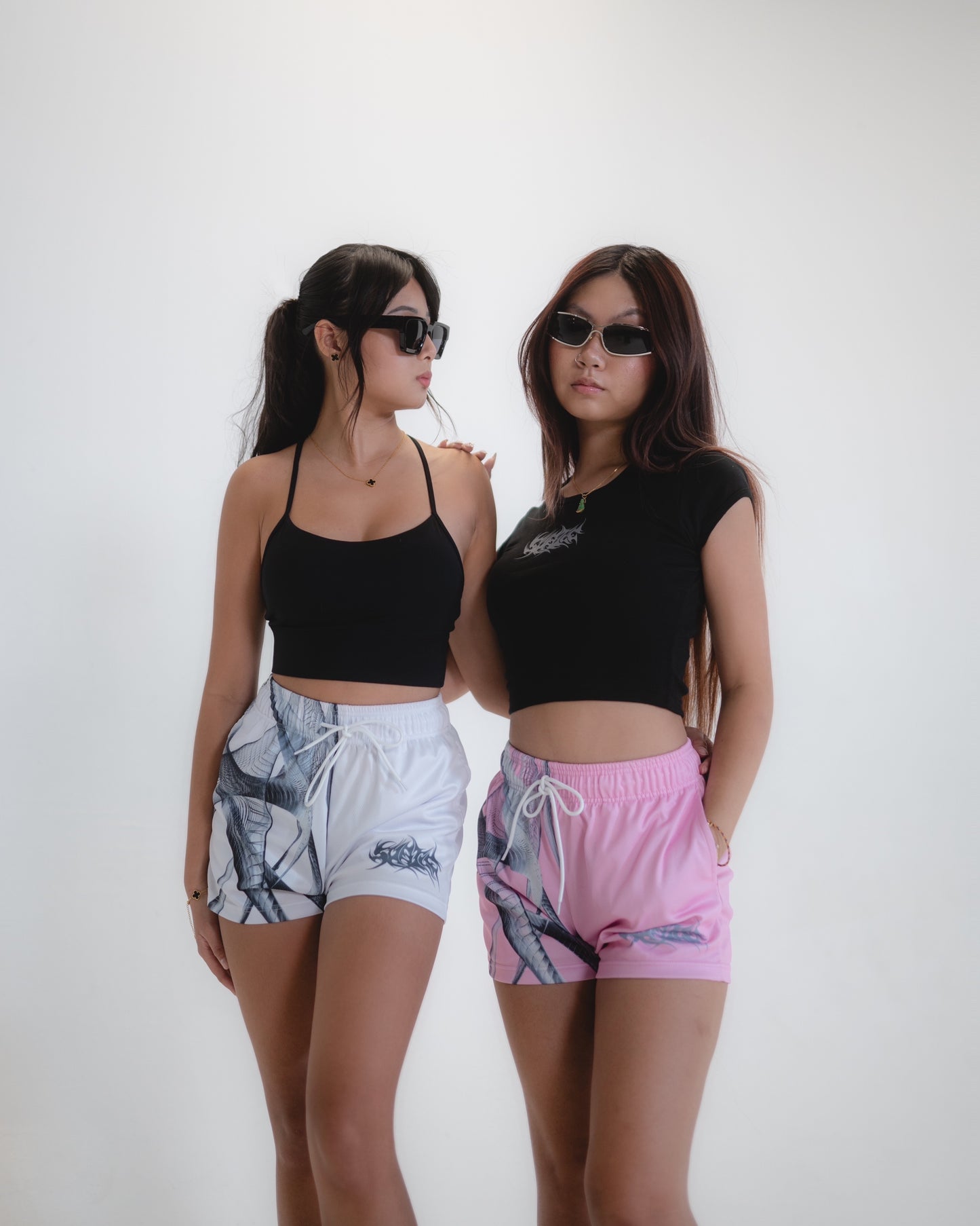 Women's Wireframe Pink Shorts