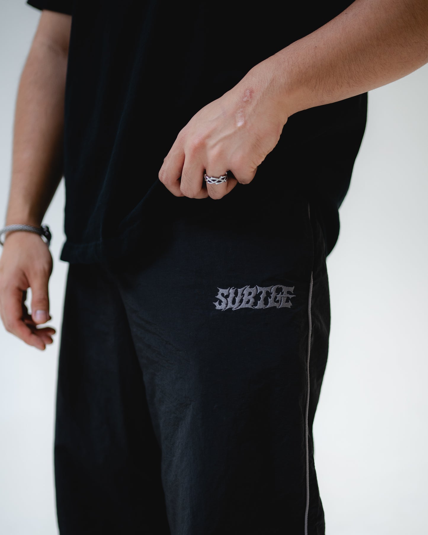 Black Starflame Track Pants
