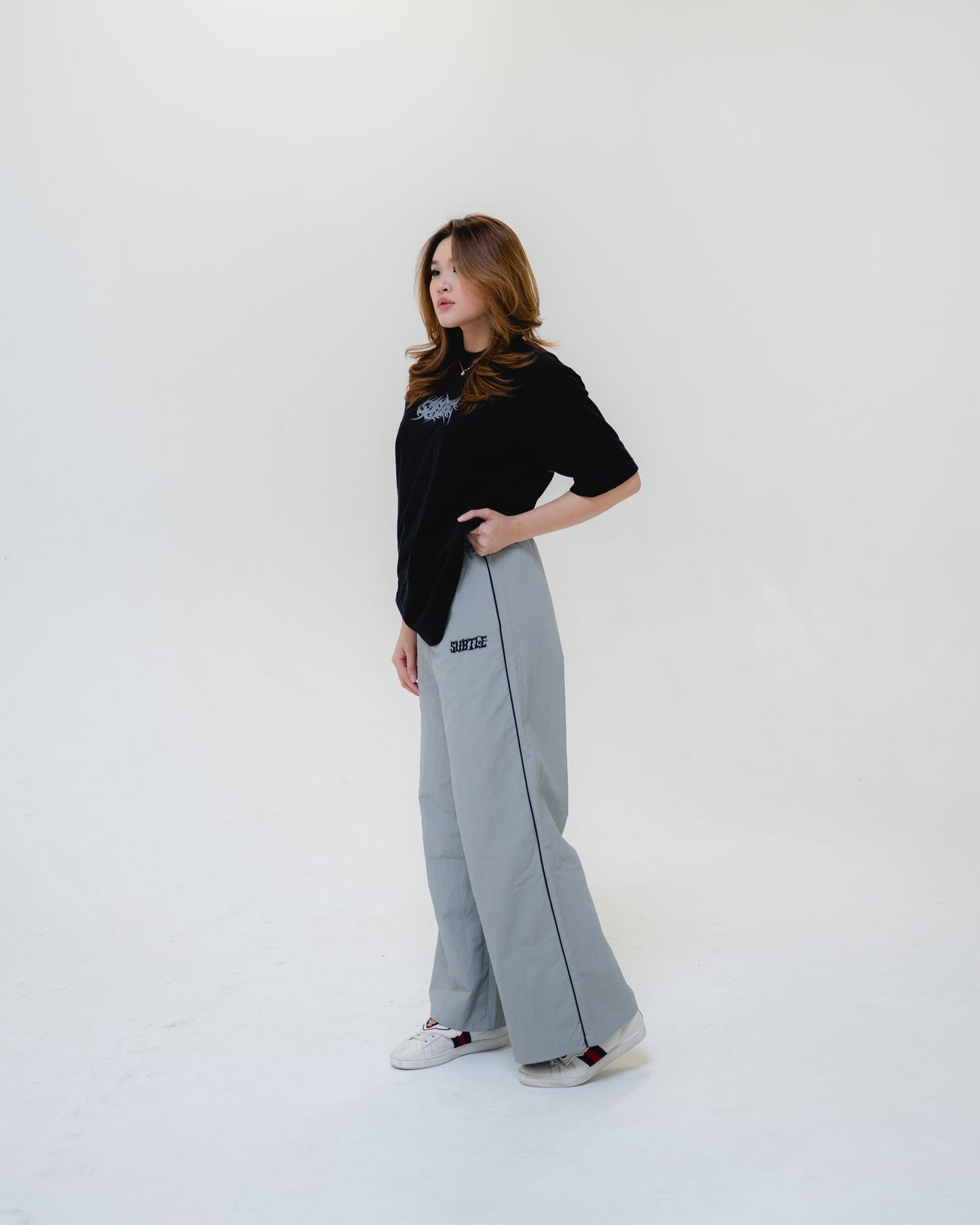 Light Gray Starflame Track Pants