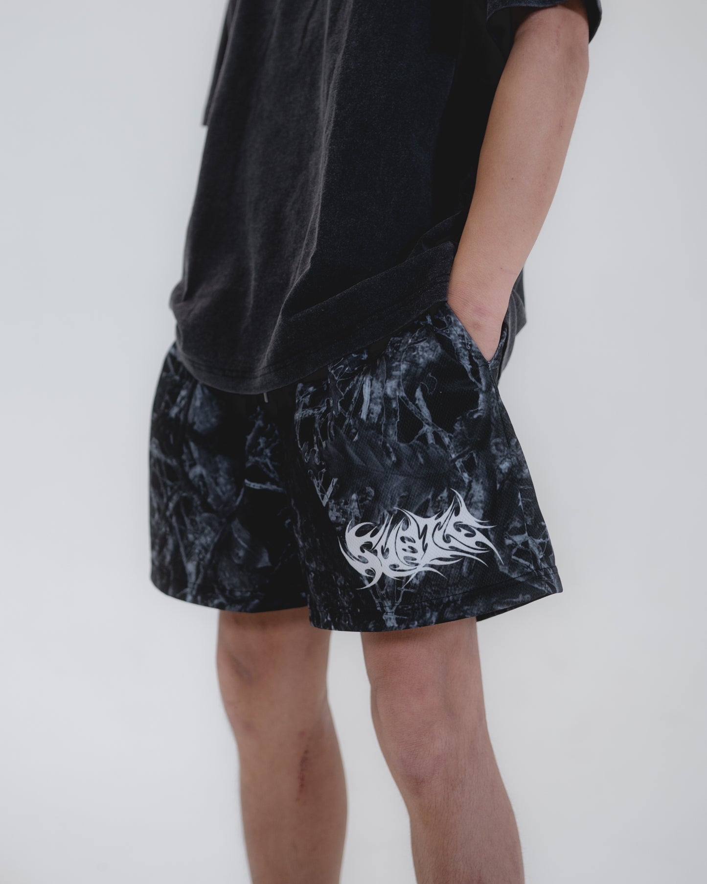 Men's Black Camo Shorts