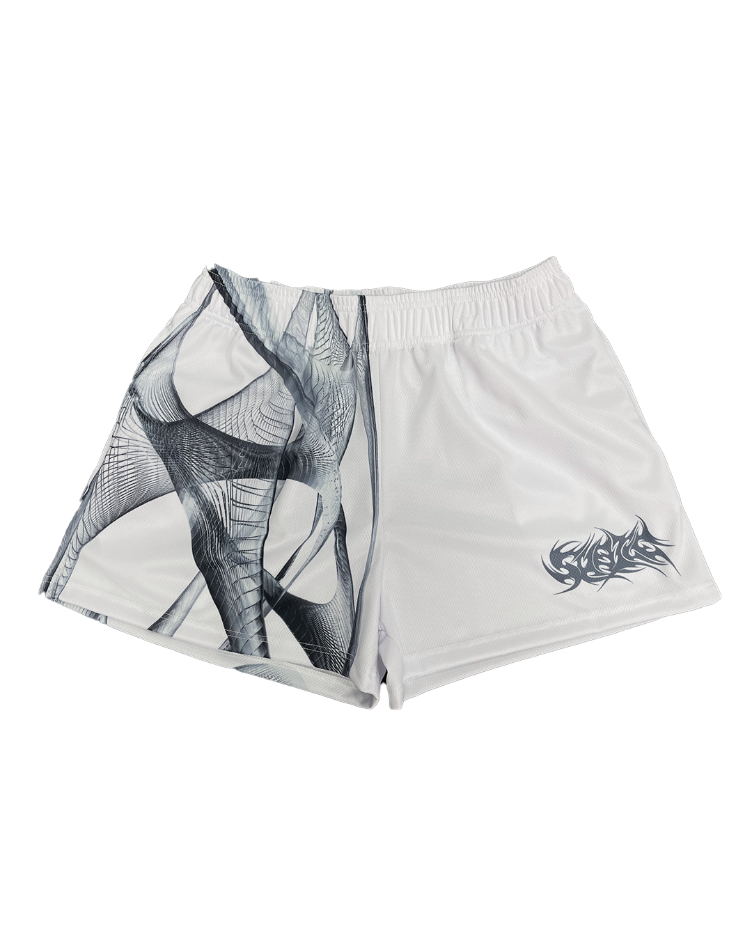 Women's Wireframe White Shorts