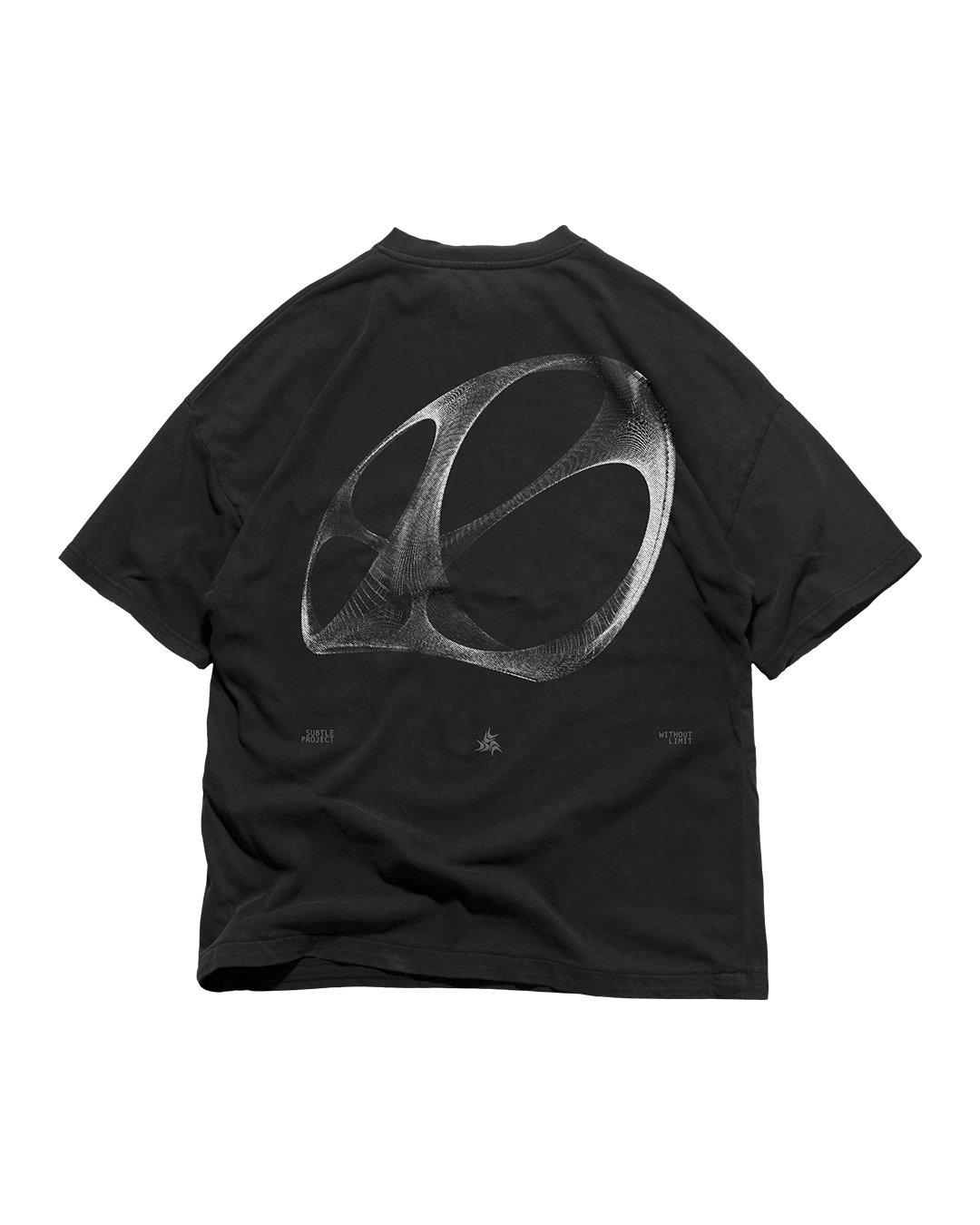 Washed Black Wireframe Tee