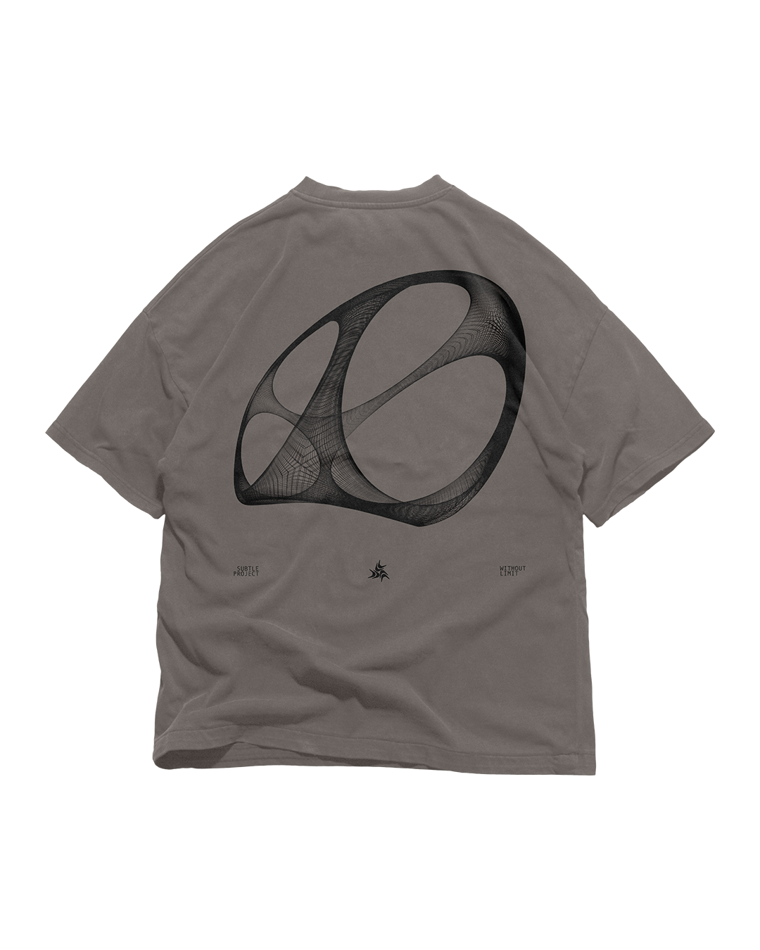Washed Khaki Wireframe Tee